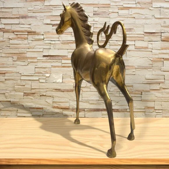 Vintage Brass Horse Statue - Picture 12 of 16